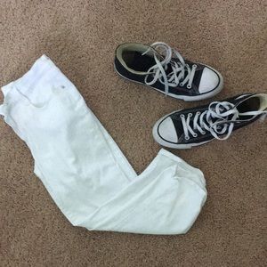White cropped rolled jeans (Not Stained) worn once